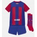 Tanie Strój piłkarski Barcelona Koszulka Podstawowej dla dziecięce 2023-24 Krótkie Rękawy (+ szorty)